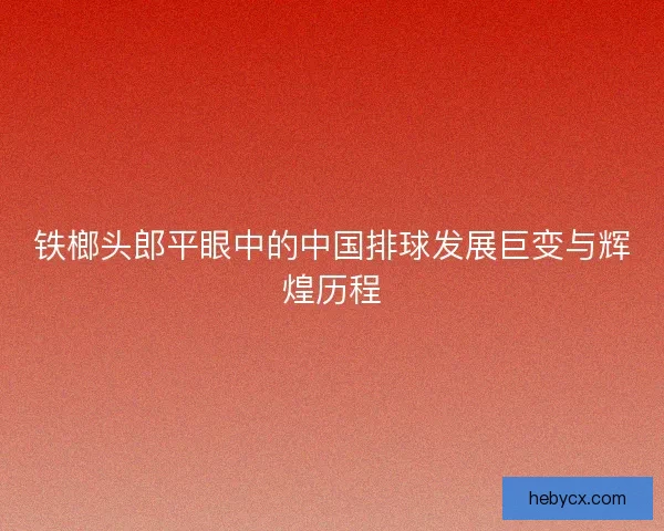 铁榔头郎平眼中的中国排球发展巨变与辉煌历程