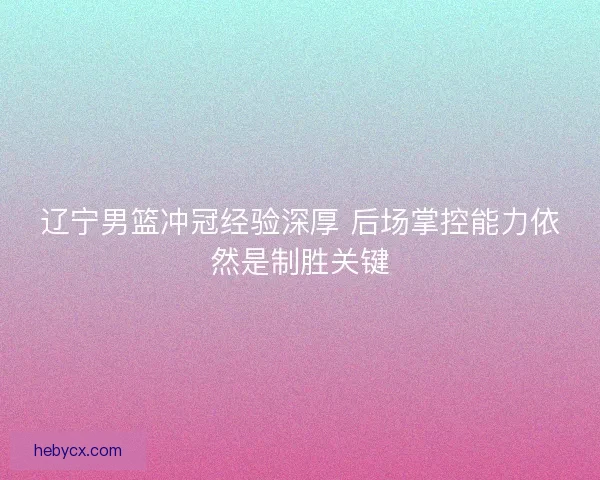 辽宁男篮冲冠经验深厚 后场掌控能力依然是制胜关键